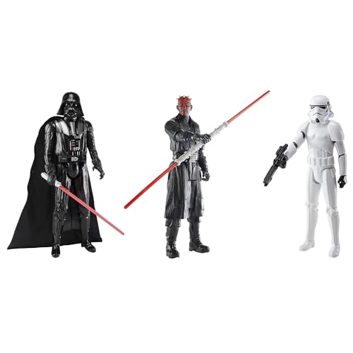 STAR WARS Clash of The Dark Side, 12-Inch Action Figure Set, 3-Pack of Figures & 4 Accessories, Toys for Kids Ages 4 and Up (Amazon Exclusive)