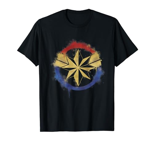 Marvel Avengers Endgame Captain Marvel Spray Paint Logo T-Shirt