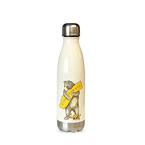 I Love California Bear Hug Stainless Steel Water Bottle - Antique White