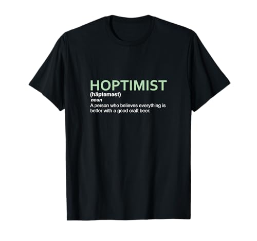 Original HOPTIMIST Short Sleeve Shirt for Craft Beer Lovers T-Shirt