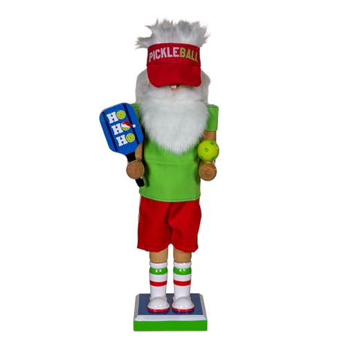 Kurt Adler 12-inch Wooden Pickleball Nutcracker