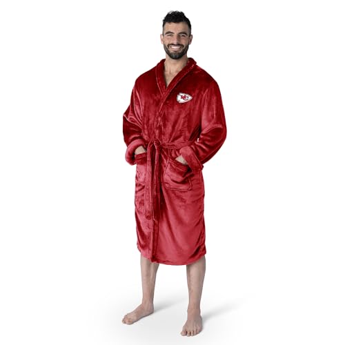 Northwest NFL Kansas City Chiefs Unisex-Adult Silk Touch Bath Robe, Large/X-Large, Team Colors