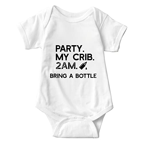 listery Party My Crib Onesie Funny Onesie Baby Sayings Baby Boy Clothes Party At My Crib 2 Am Bodysuits Baby Girl Clothes