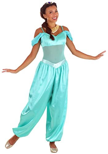 Fun Costumes Adult, Disney's Aladdin Officially Licensed Jasmine Halloween for Women Medium Blue