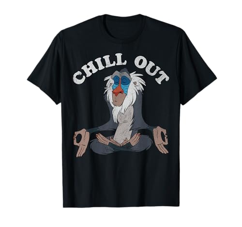 Disney Lion King Rafiki Chill Out Meditation Graphic T-Shirt