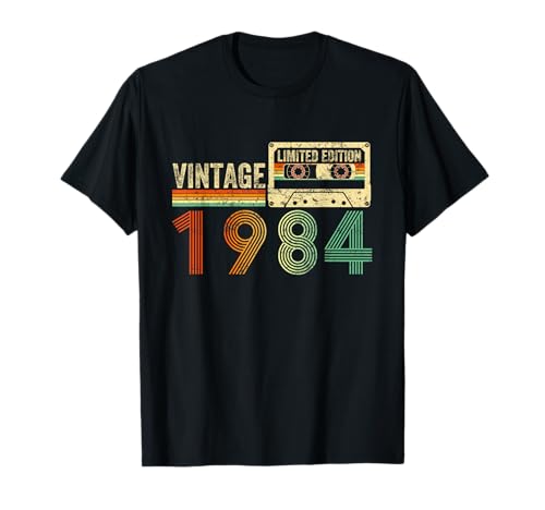 40 Year Old Gifts Vintage 1984 40th Birthday Cassette Tape T-Shirt