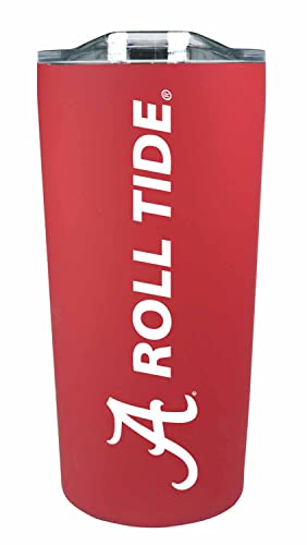 Campus Colors NCAA Stainless Steel Tumbler perfect for Gameday - 18 oz - Double Walled - Keeps Drinks Perfectly Insulated (Alabama Crimson Tide - Crimson, 18oz)