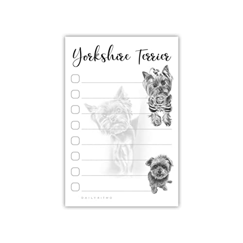 Yorkshire Terrier Yorkie Sticky Notepad to Do List | Yorkshire Terrier Dog Yorkie Lover Gifts for Women | Office School Supply Sticky Notes 4'x6' 50 pages