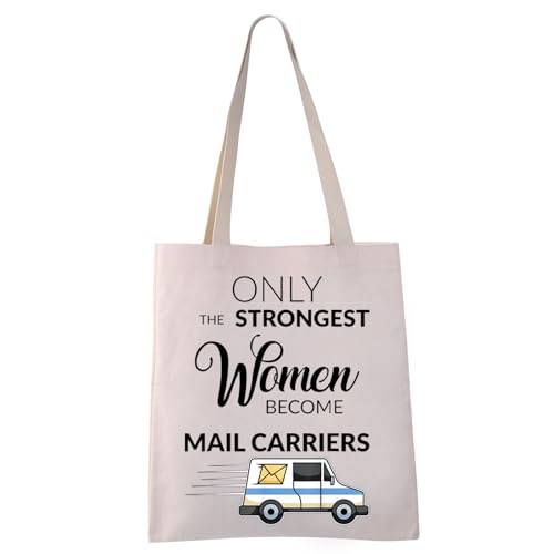 VAMSII Mail Carrier Tote Bag Mail Lady Gifts Shoulder Bag Postal Worker Gifts Mailman Gifts for Women Post Office Gifts (Women Mail Carrier Tote)