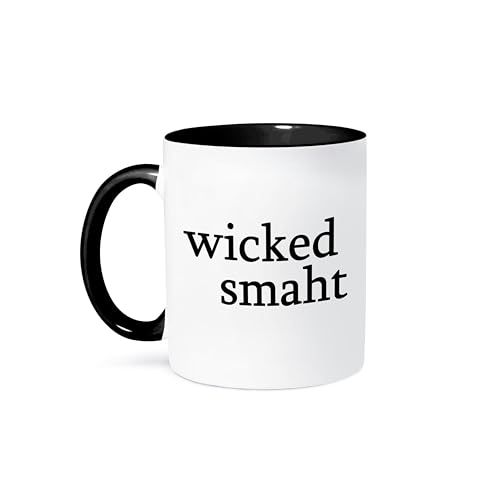 3dRose Wicked Smaht Two Tone Mug, 1 Count (Pack of 1), Black