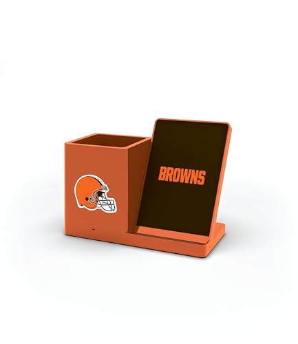 SOAR NFL Wireless Charger and Desktop Organizer, Cleveland Browns