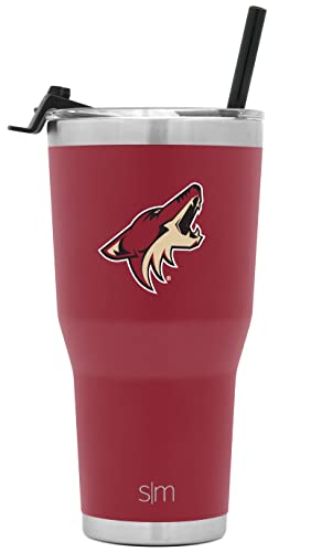 Simple Modern Officially Licensed NHL Arizona Coyote 30oz Cruiser Tumbler Insulated Travel Mug Cup with Flip Lid and Straw