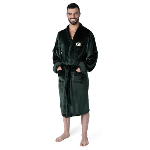 Northwest NFL Green Bay Packers Unisex-Adult Silk Touch Bath Robe, Large/X-Large, Team Colors