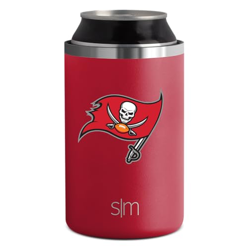 Simple Modern Officially Licensed NFL Tampa Bay Buccaneers Gifts for Men, Women, Dads, Fathers Day | Insulated Ranger Can Cooler for Standard 12oz Cans - Beer, Seltzer, and Soda