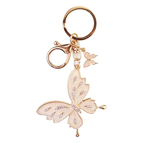 Butterfly Keychain - Cute Key Chain,1 Set Butterfly Gift,Crystal Bling Diamond keychain,Butterfly Accessories for Women Car Keys