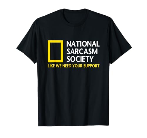 National Sarcasm Society Funny Satirical Parody Designs Short Sleeve T-Shirt