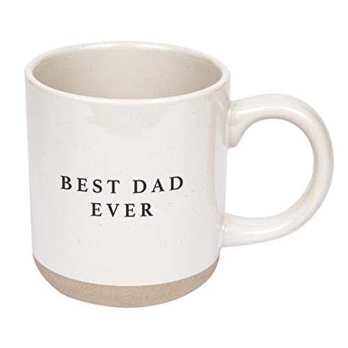 Sweet Water Decor Stoneware Coffee Mugs | Dad Mug | Novelty Coffee Mugs | Microwave & Dishwasher Safe | 14oz Tea Cup | Father's Day Gift (Best Dad Ever)