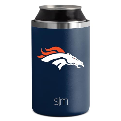 Simple Modern Officially Licensed NFL Denver Broncos Gifts for Men, Women, Dads, Fathers Day | Insulated Ranger Can Cooler for Standard 12oz Cans - Beer, Seltzer, and Soda