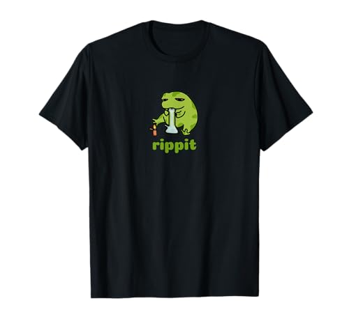 Rippit Stoner Frog | Weed, Marijuana Smoker, Cannabis 420 T-Shirt