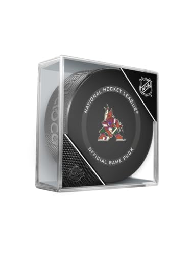 Arizona Coyotes Official Game Hockey Puck with Holder