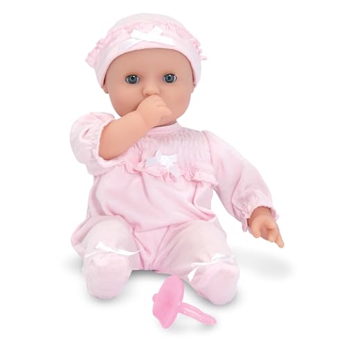 Melissa & Doug Mine to Love Jenna 12' Soft Body Baby Doll With Romper, Washable Doll Accessories, First Baby Dolls For Toddlers 18 Months And Up