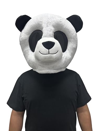 Plush Panda Bear Costume Animal Mask Mascot Head Halloween Christmas Party Cosplay Dress