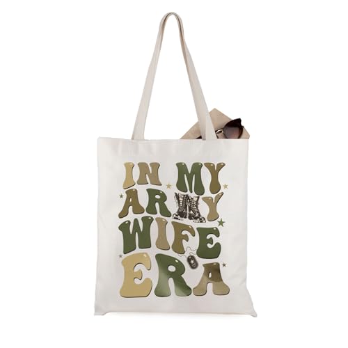 WCGXKO Army Wife Gift In My Army Wife Gift Army Couple Newly Weds Tote Bag (T-Army Wife)