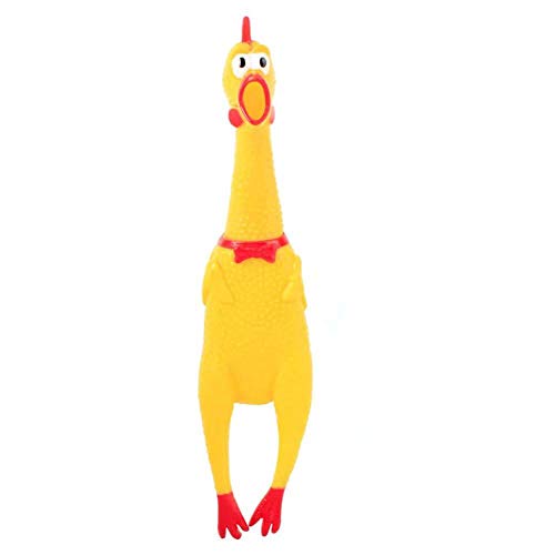 POPLAY Rubber Chicken/Squeeze Chicken, Prank Novelty Toy Party Favors for Kids, Adults, Dogs, Family Games,Keep Your Chicken Quiet