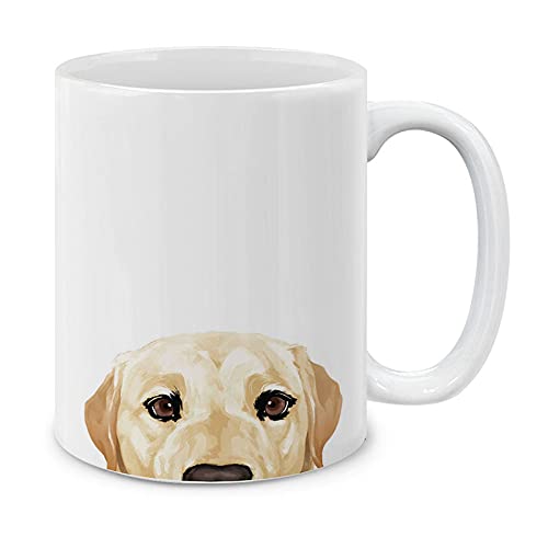 MUGBREW Cream Labrador Retriever Dog Ceramic Coffee Mug Tea Cup, 11 OZ