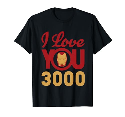 Marvel Avengers Endgame Iron Man I Love You 3000 Helmet Logo T-Shirt