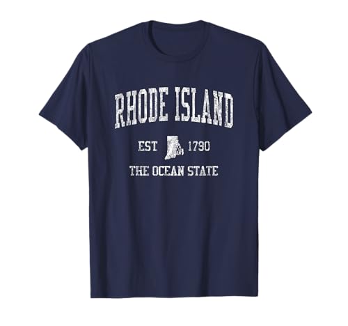 Rhode Island T-Shirt Vintage Sports RI Design Rhode Islander T-Shirt