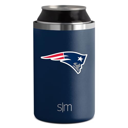 Simple Modern Officially Licensed NFL New England Patriots Gifts for Men, Women, Dads, Fathers Day | Insulated Ranger Can Cooler for Standard 12oz Cans - Beer, Seltzer, and Soda