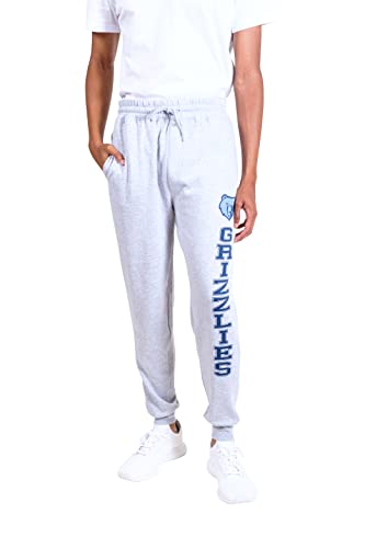 Ultra Game NBA Official Men’s Super Soft Game Day Jogger Sweatpants - Unisex, Memphis Grizzlies, Heather Gray, Large