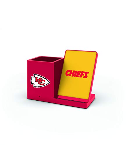 SOAR NFL Wireless Charger and Desktop Organizer, Kansas City Chiefs