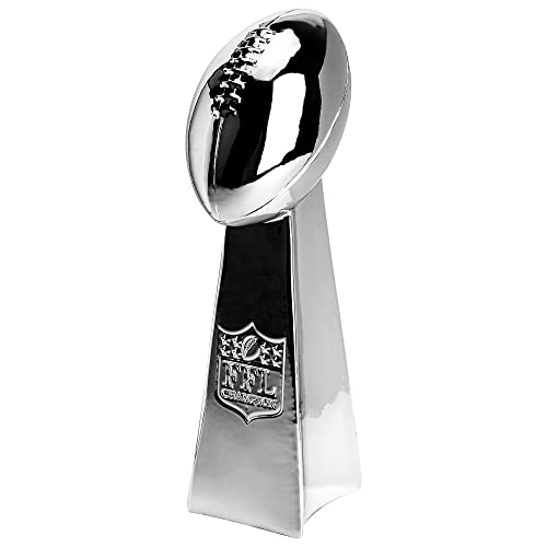 Spire Designs Fantasy Football Trophy - Chrome Replica Championship Trophy - First Place Winner Award for League - 9 inches