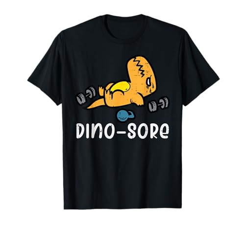 Gym Workout Dino Sore Exercise Fitness Boys Kids Women Men T-Shirt