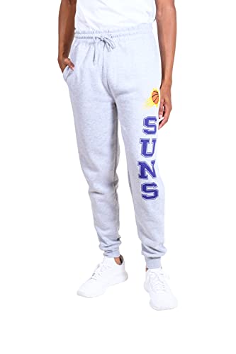 Ultra Game NBA Official Men’s Super Soft Game Day Jogger Sweatpants - Unisex, Phoenix Suns, Heather Gray, Large