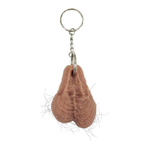 Funny Hairy Keyring Gift for Women Men Boy Girl, Charm Bag Keychain for Fun,Funny Joke Prank Gag Quirky Gift for Guys Adults Men