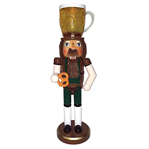 Santa's Workshop Holiday Home Decor 14' Beer and Pretzel Nutcracker