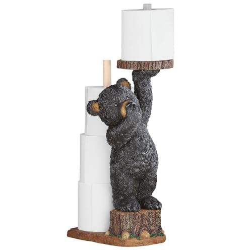 Aurrra Northwoods Bear Cub Toilet Paper Holder, 22' H