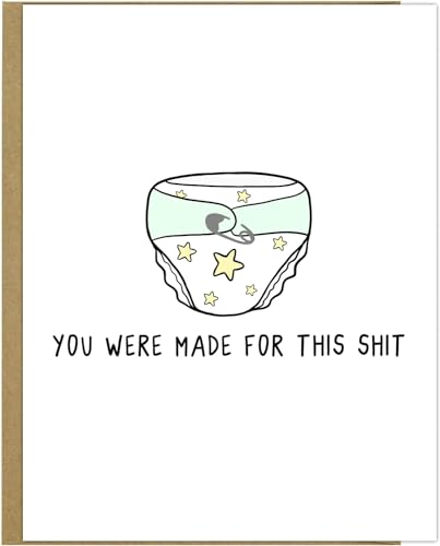 rockdoodles Funny Baby Shower Card You Were Made For This Sh** | Dad to Be Card & Father To Be Card, Dad Baby Shower Gifts, Soon To Be Dad Fathers Day Card & New Dad Fathers Day Card (Made For This)