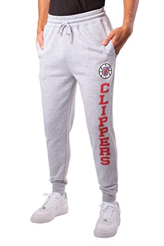 Ultra Game NBA Official Men’s Super Soft Game Day Jogger Sweatpants - Unisex, Los Angeles Clippers, Heather Gray, X-Large