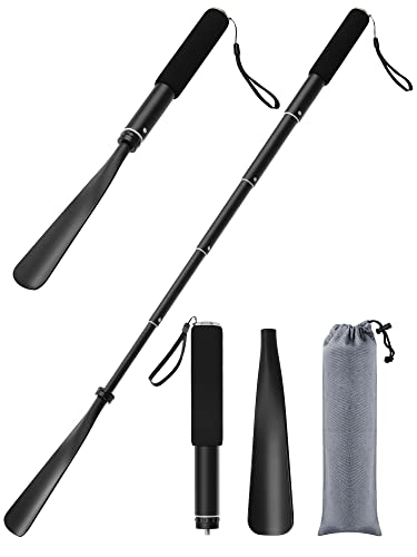 TriPro Shoe Horn Long Handle -15'-37' Telescopic Metal Shoe Horn Adjustable Length, Aluminum Alloy, Portable Long Handled Shoe Horn, Shoe Horn Long Handle For Seniors Men Women Kids