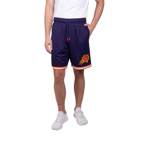 Ultra Game NBA Men's Active Knit 8' Slam Basketball Training Shorts, Phoenix Suns, Team Color, Large