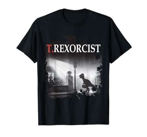 Tyrannosaurus Rex Tee Shirt - T.rexorcist Dinosaur Parody T-Shirt