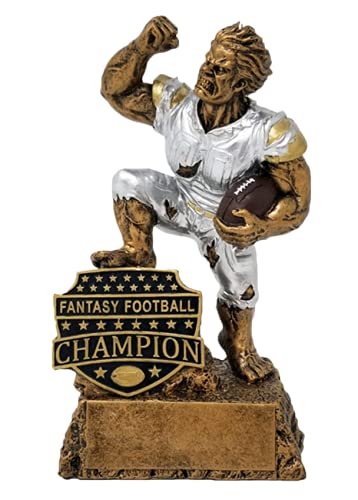 Decade Awards Fantasy Football League Champion Monster Trophy/FFL Winner Beast Award 6.5 Inch Exclusive,gold, silver