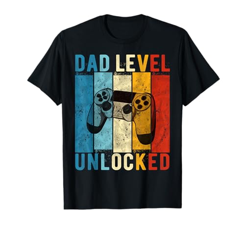 Pregnancy Announcement Dad Level Unlocked New Daddy Father T-Shirt