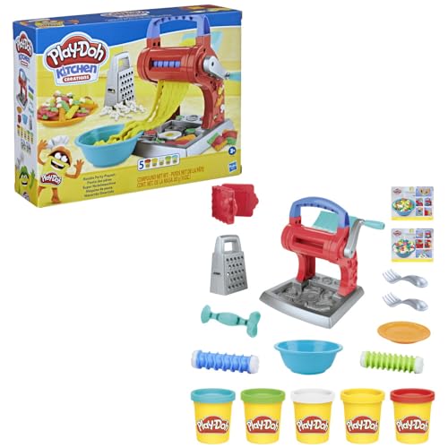 Play-Doh Kitchen Creations Noodle Party Playset for Kids 3 Years and Up with 5 Non-Toxic Colors