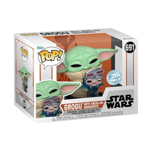 Funko Pop! Star Wars: Mandalorian - Grogu with Anzellan Droidsmith, Amazon Exclusive