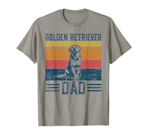 Dog Golden Dad - Vintage Golden Retriever Dad T-Shirt